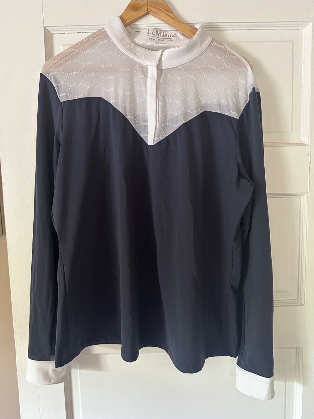 LeMieux Women’s Emily Long Sleeve Show Shirt Navy